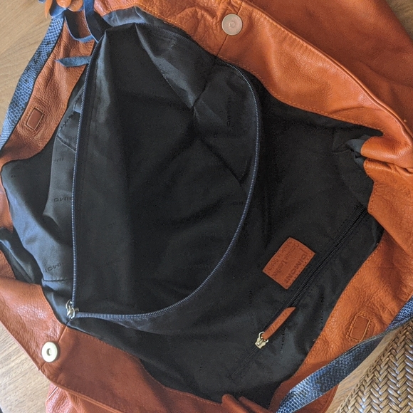 DIMONI LEATHER BAG, Beautiful Orange Color-----LOWERED PRICE - Picture 8 of 13